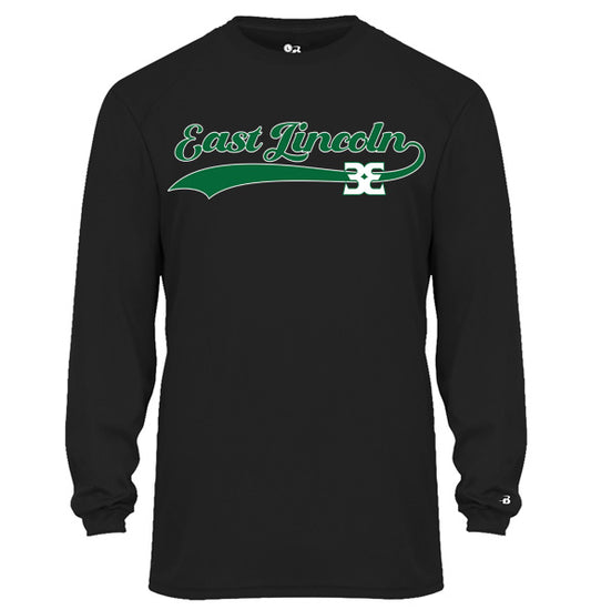 East Lincoln 33 Cursive - Performance Long Sleeve Tee