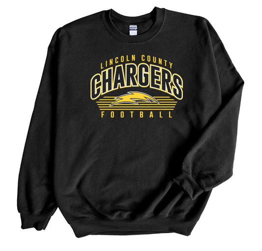 Lincoln Chargers Arch -  YOUTH Crewneck Sweatshirt