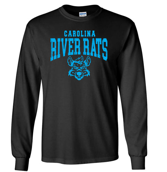 Carolina River Rats Distressed Arch - Long Sleeve Tee