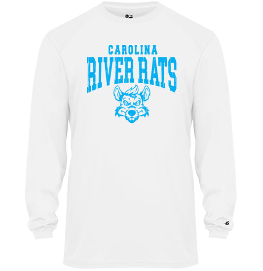Carolina River Rats Distressed Arch - Performance Long Sleeve Tee