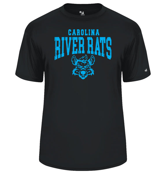 Carolina River Rats Distressed Arch - YOUTH Performance Short Sleeve Tee