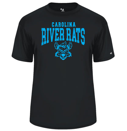 Carolina River Rats Distressed Arch - YOUTH Performance Short Sleeve Tee