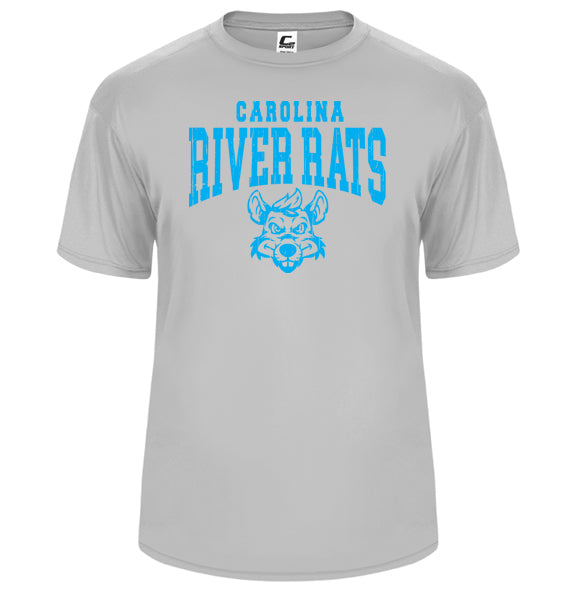 Carolina River Rats Distressed Arch - YOUTH Performance Short Sleeve Tee