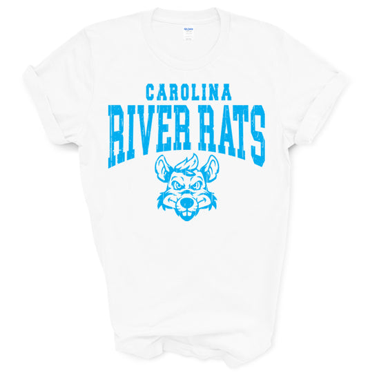 Carolina River Rats Distressed Arch - YOUTH Short Sleeve Tee
