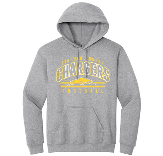 Lincoln Chargers Arch -  YOUTH Heavyweight Hoodie