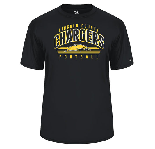 Lincoln Chargers Arch - Performance Short Sleeve Tee