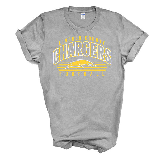 Lincoln Chargers Arch -  YOUTH Short Sleeve Tee