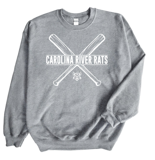 Carolina River Rats Bats - YOUTH Crewneck Sweatshirt
