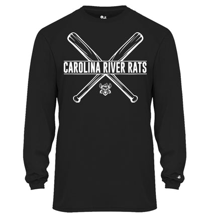 Carolina River Rats Bats - Performance Long Sleeve Tee