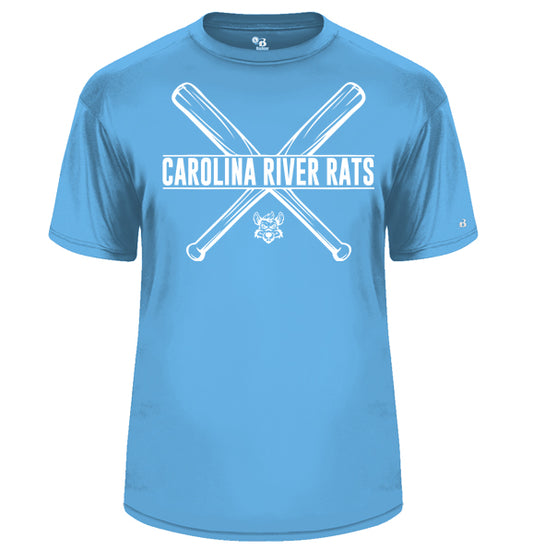 Carolina River Rats Bats - YOUTH Performance Short Sleeve Tee