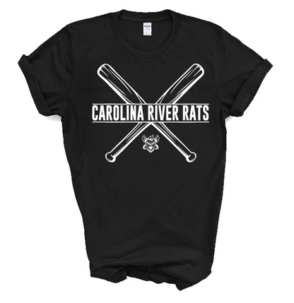 Carolina River Rats Bats - PERSONALIZED YOUTH Short Sleeve Tee