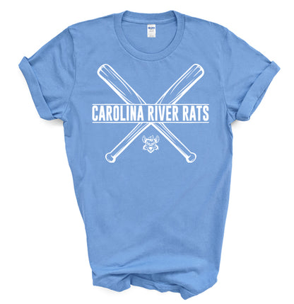 Carolina River Rats Bats - PERSONALIZED YOUTH Short Sleeve Tee