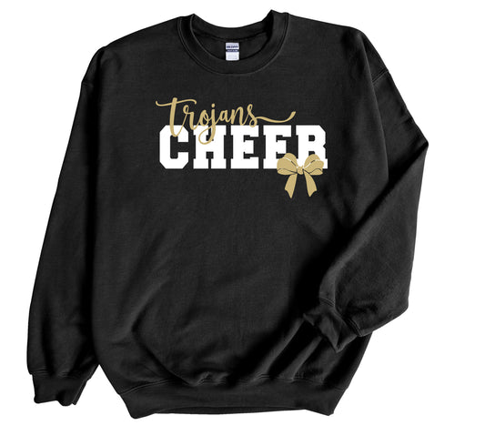 Trojan Cheer Bow - YOUTH Crewneck Sweatshirt