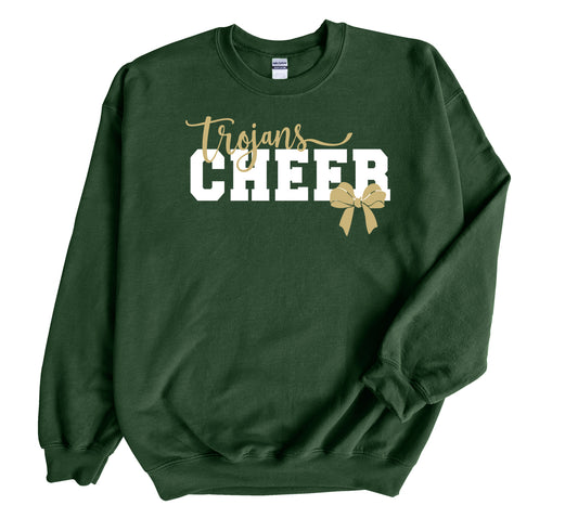 Trojan Cheer Bow - Crewneck Sweatshirt