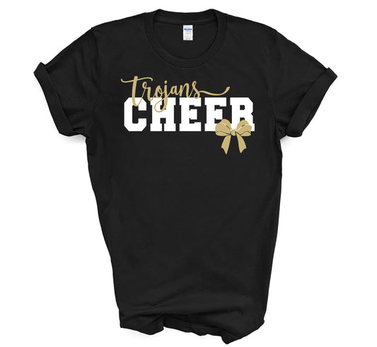 Trojans Cheer Bow - Short Sleeve Tee