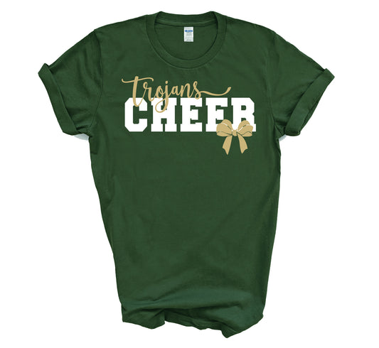 Trojans Cheer Bow - YOUTH Short Sleeve Tee