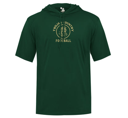 Trojan Country Circle - Performance Short Sleeve Hooded Tee