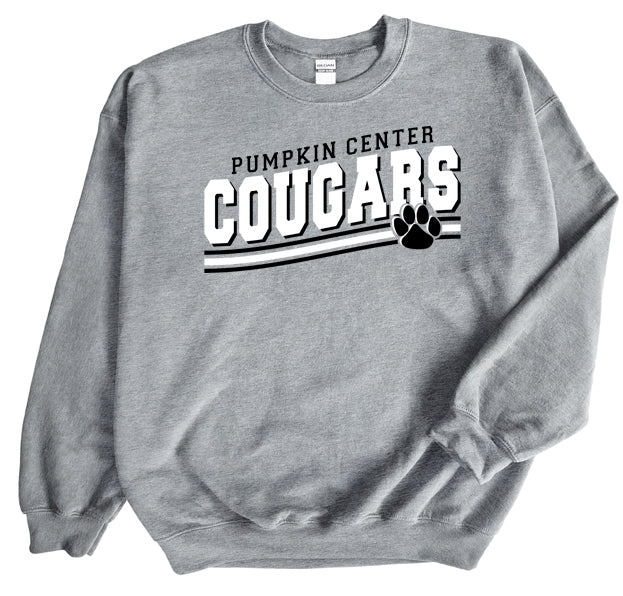 Pumpkin Center Cougars Lines - Crewneck Sweatshirt