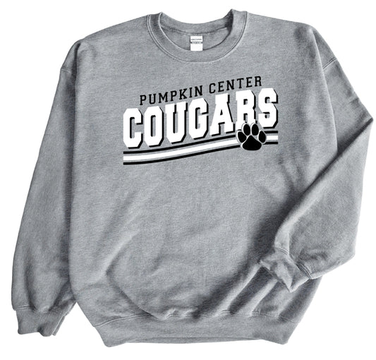 Pumpkin Center Cougars Lines - Crewneck Sweatshirt
