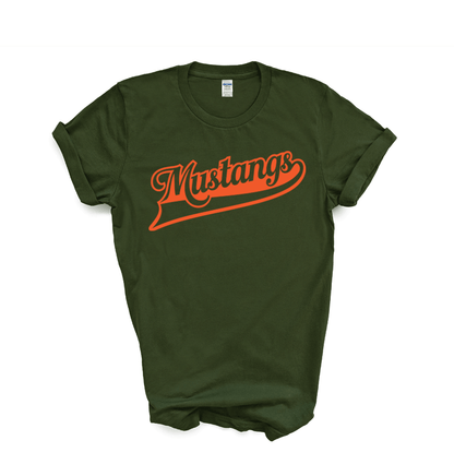 East Lincoln Mustangs O - Short Sleeve Tee