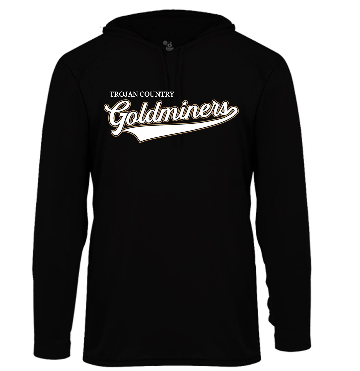 Goldminers Baseball - Performance Hooded Long Sleeve Tee