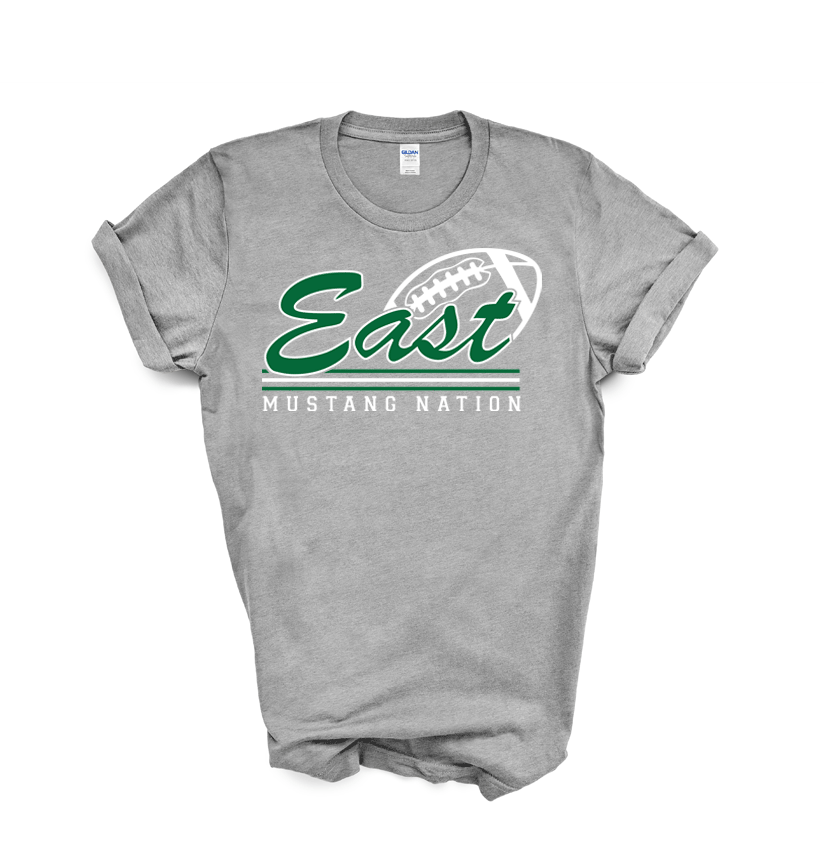 East Lincoln Football Cursive - Short Sleeve Tee