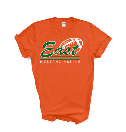 East Lincoln Football Cursive - Short Sleeve Tee