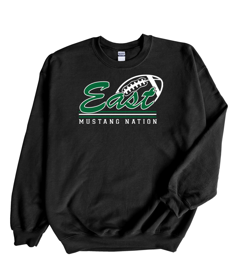 East Lincoln Football Cursive - Crewneck Sweatshirt