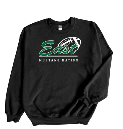 East Lincoln Football Cursive - Crewneck Sweatshirt