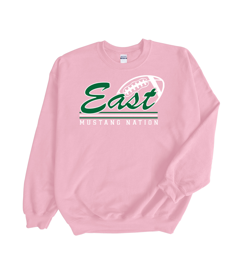 East Lincoln Football Cursive - Crewneck Sweatshirt