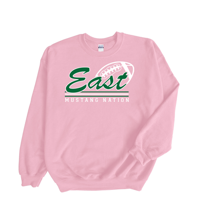 East Lincoln Football Cursive - Crewneck Sweatshirt