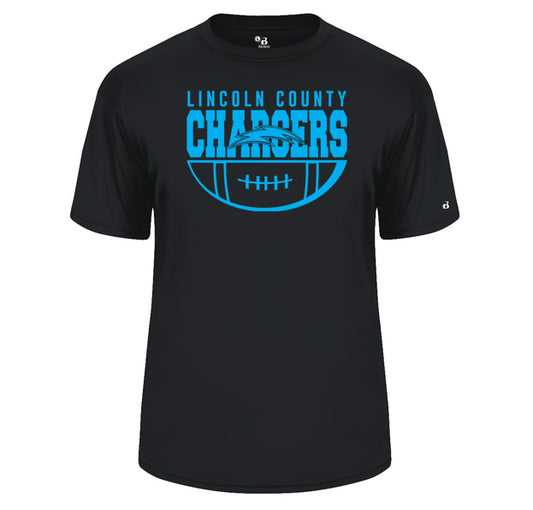 Lincoln Chargers Football - Performance Short Sleeve Tee