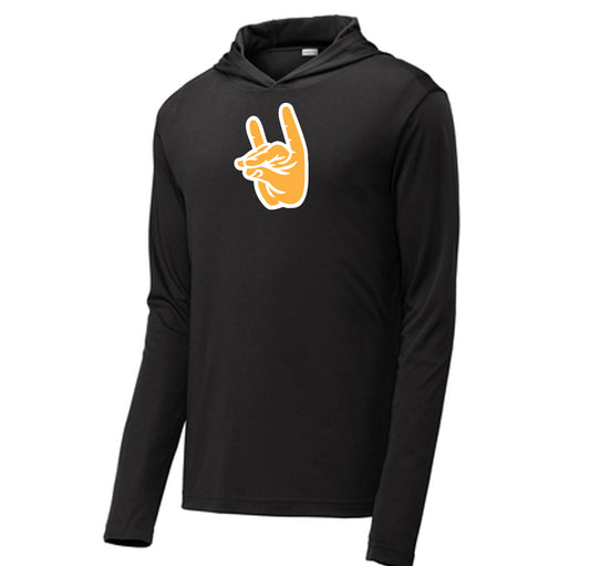 Lincolnton Hand - Performance Long Sleeve Hooded Tee