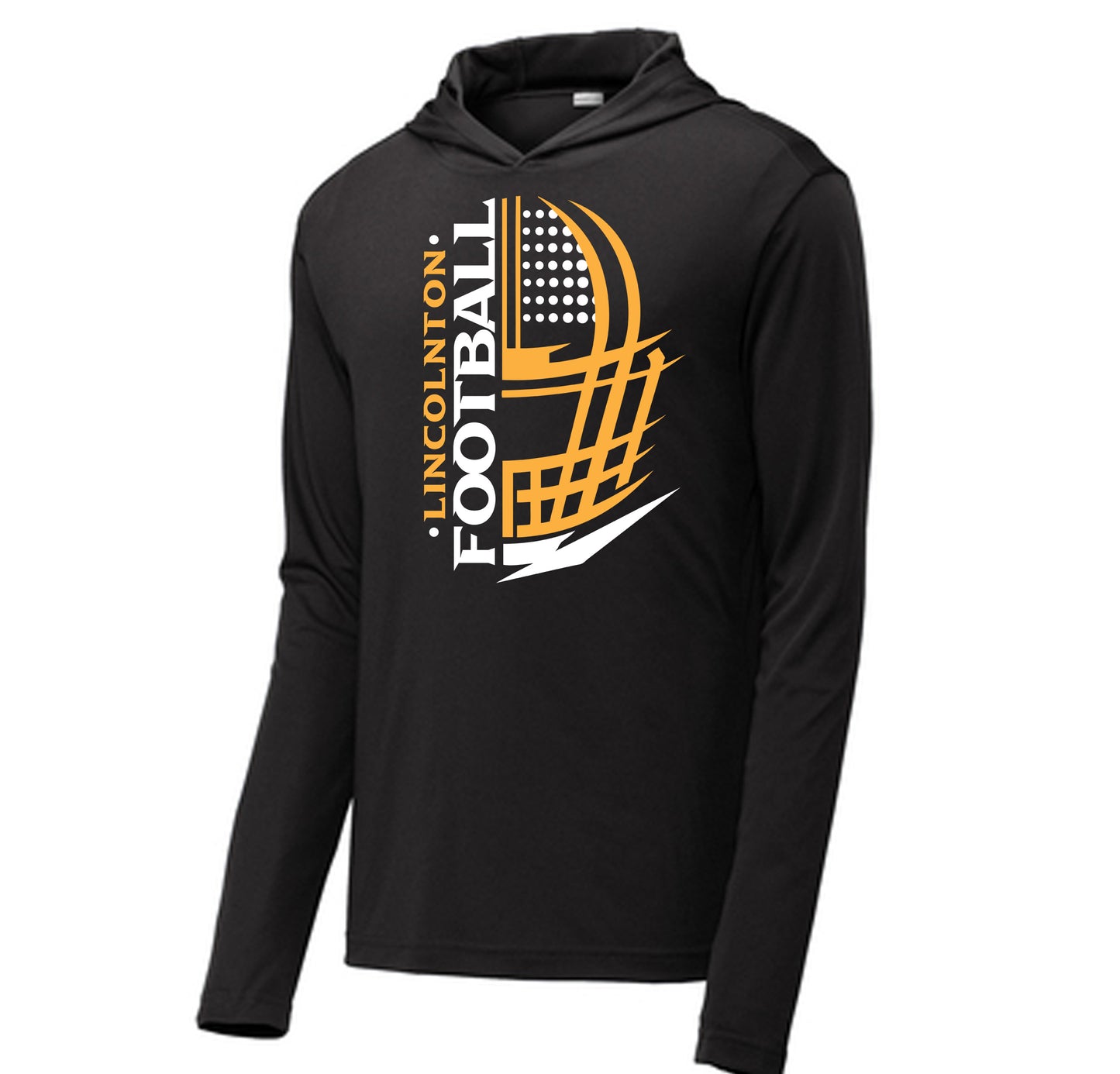 Lincolnton Football - Performance Long Sleeve Hooded Tee