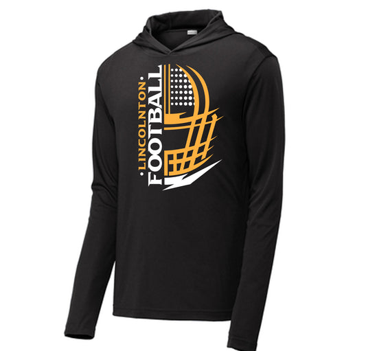 Lincolnton Football - Performance Long Sleeve Hooded Tee