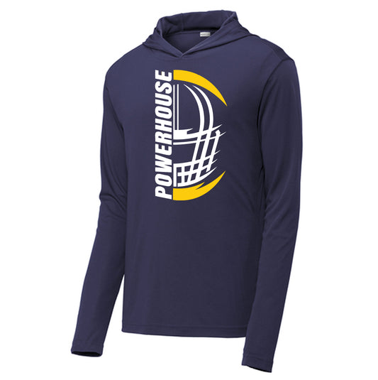 Powerhouse Helmet - Performance Long Sleeve Hooded Tee