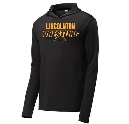 Lincolnton Middle Wrestling - Performance Hooded Long Sleeve Tee