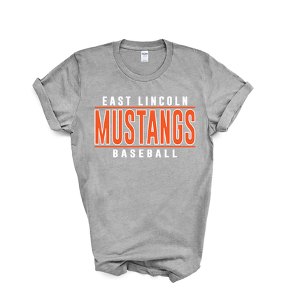 East Lincoln Baseball Lines O - Short Sleeve Tee