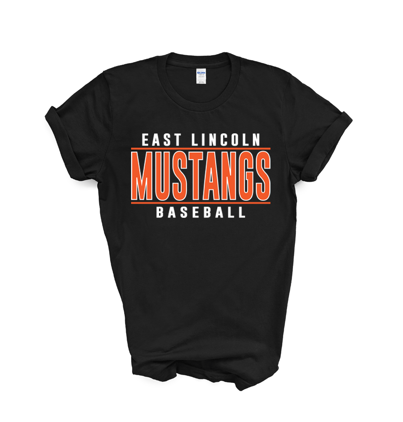 East Lincoln Baseball Lines O - Short Sleeve Tee
