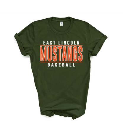 East Lincoln Baseball Lines O - Short Sleeve Tee