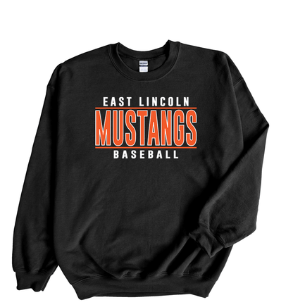 East Lincoln Baseball Lines O - Crewneck Sweatshirt
