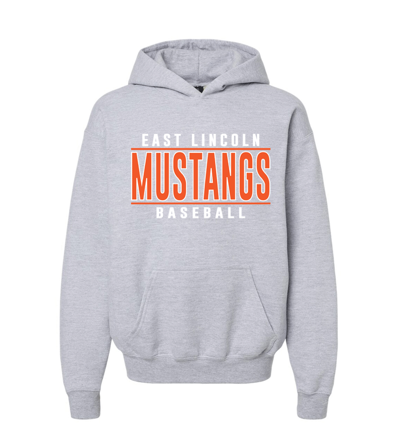 East Lincoln Baseball Lines O - Heavyweight Hoodie