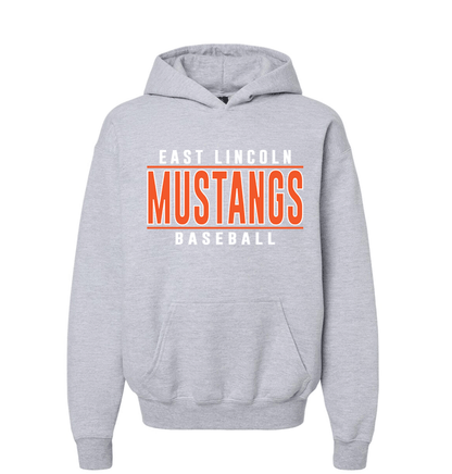 East Lincoln Baseball Lines O - Heavyweight Hoodie