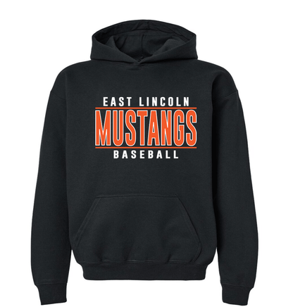 East Lincoln Baseball Lines O - Heavyweight Hoodie