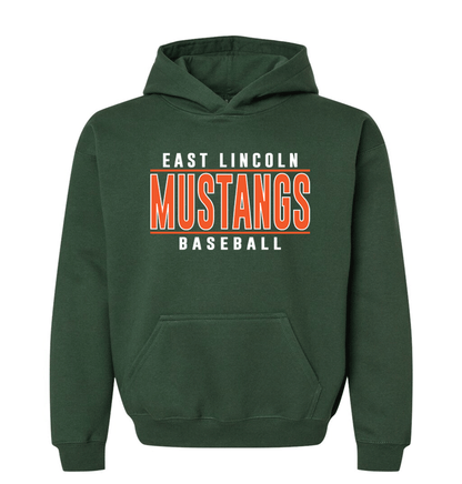 East Lincoln Baseball Lines O - Heavyweight Hoodie
