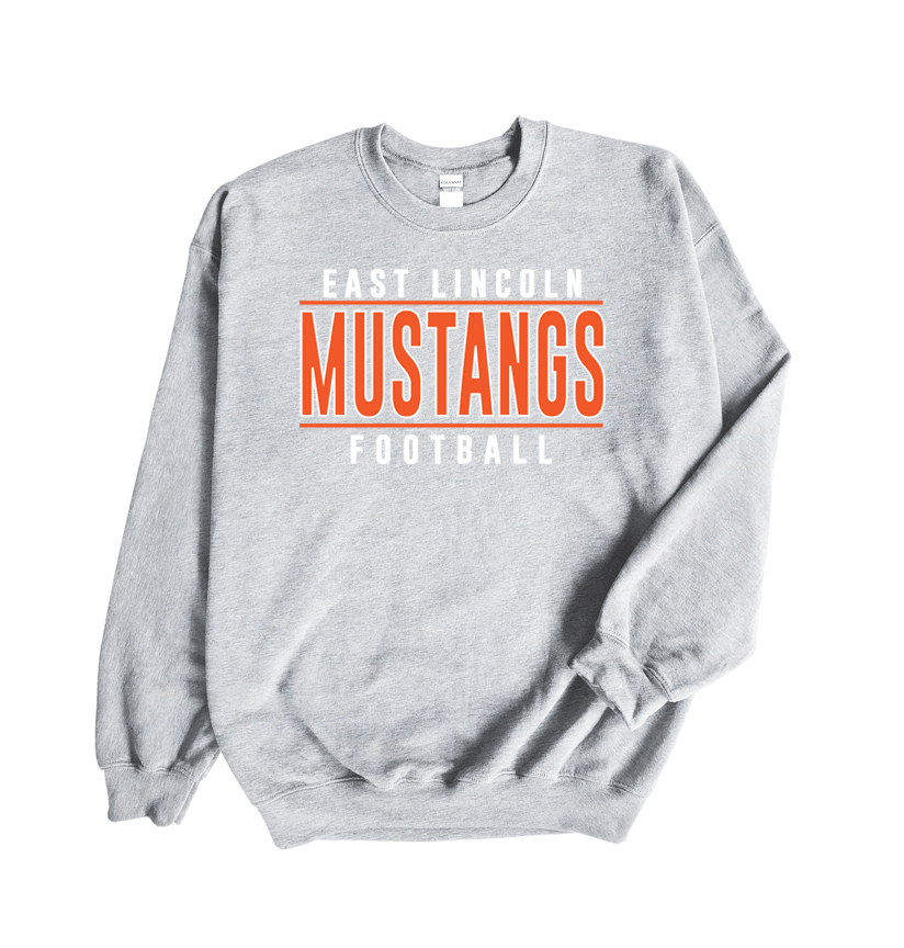 East Lincoln Football Lines - Crewneck Sweatshirt