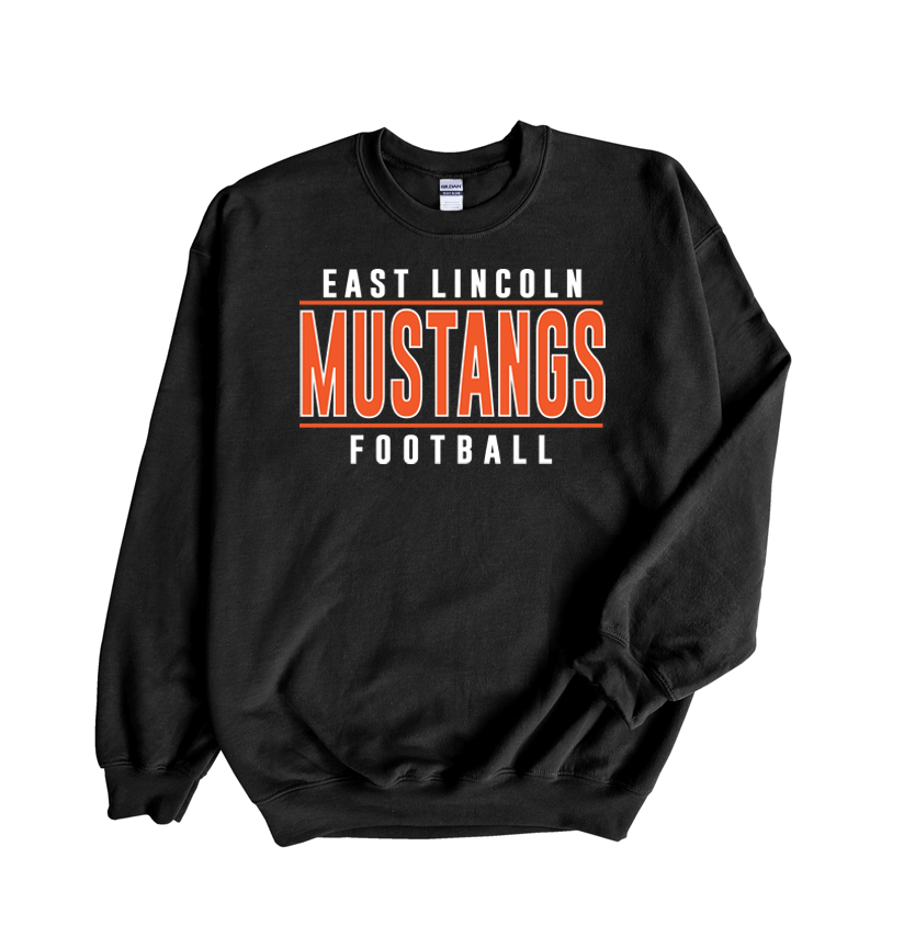 East Lincoln Football Lines - Crewneck Sweatshirt