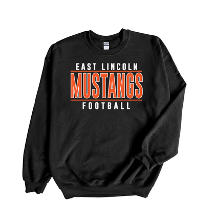 East Lincoln Football Lines - Crewneck Sweatshirt