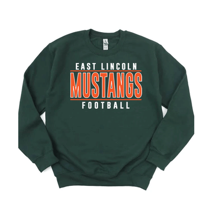 East Lincoln Football Lines - Crewneck Sweatshirt