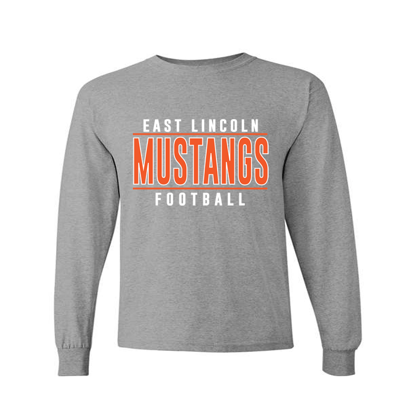 East Lincoln Football Lines - Long Sleeve Tee